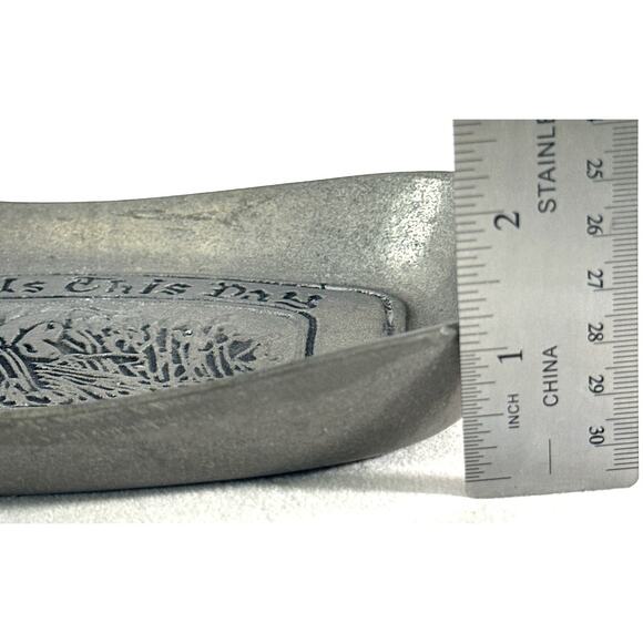 Give Us This Day Our Daily Bread Pewter Tray The Olde Bradford Co Troy, PA 6x9” - Picture 5 of 6